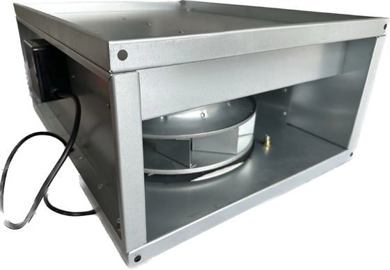 Galvanized Housing Ec Rectangular Duct Fan For Hotel Basement Fresh-Air Renewal